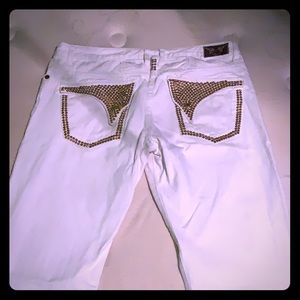 Men’s designer Robin Jeans. 36W white